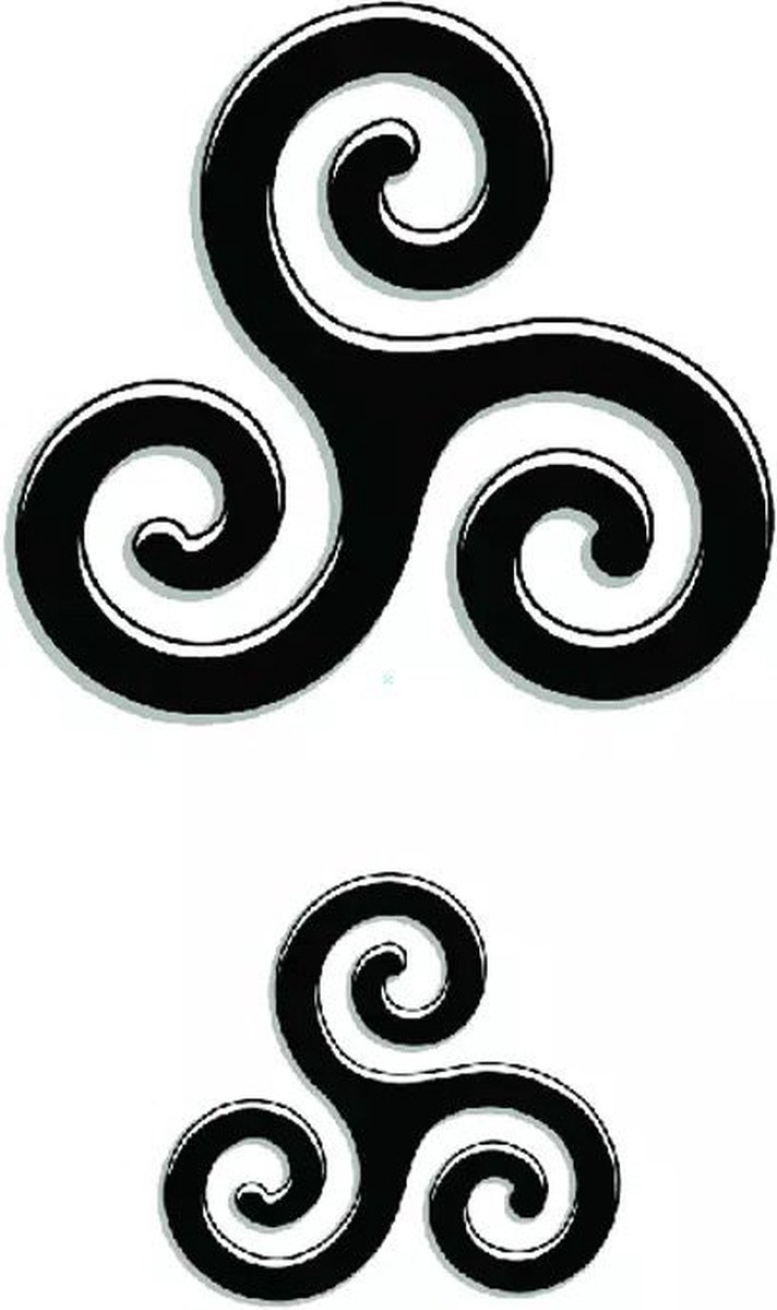 Wellness-House | Body Tattoo Triskelion | Tijdelijke Tatoeage | Nep Tattoo | Triskelion | Keltisch Symbool | Zen Tattoo | Cadeau
